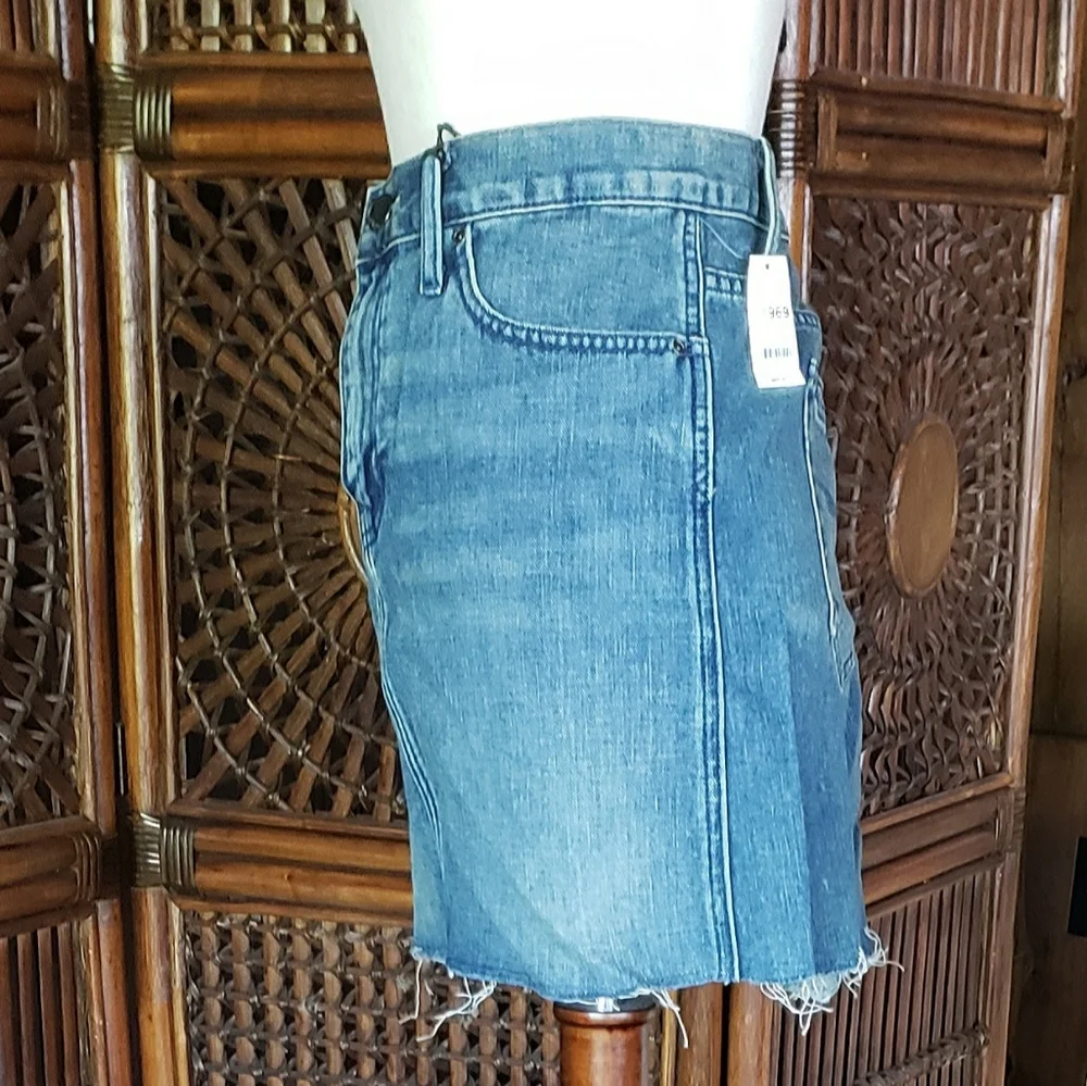 GAP 1969 Miniskirt Stone Wash Denim Jeans Cut-Offs NWT - Picture 9 of 9